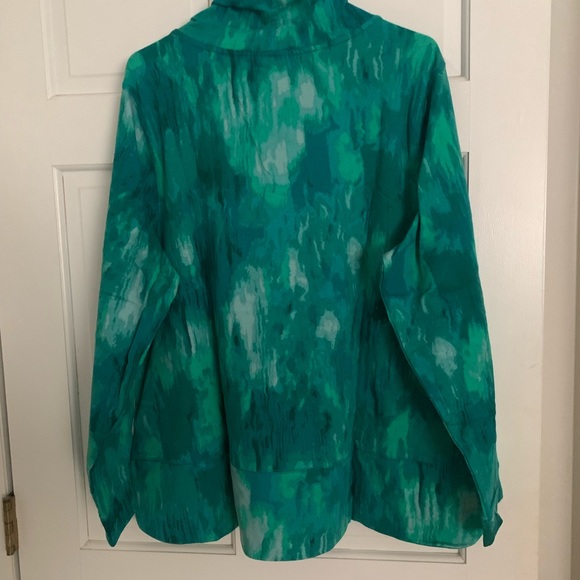 IsaacMizrahi Live plus size, half hood, cotton blend pullover sweatshirt - Picture 8 of 8